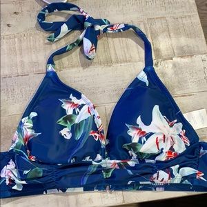 Blue bikini top